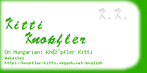 kitti knopfler business card